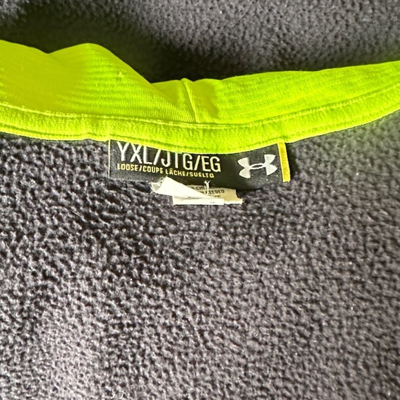 Under Armour Storm Kids Black Hoodie with Yellow Logo - Picture 6 of 6